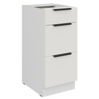 Szafka z szufladami 40 cm biała mat AURO 40 D 3S BB